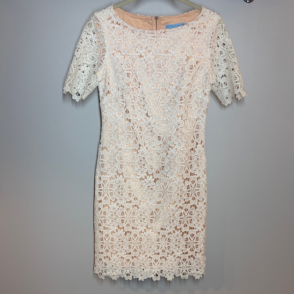 Antonio Melani Crochet Lace Overlay Dress